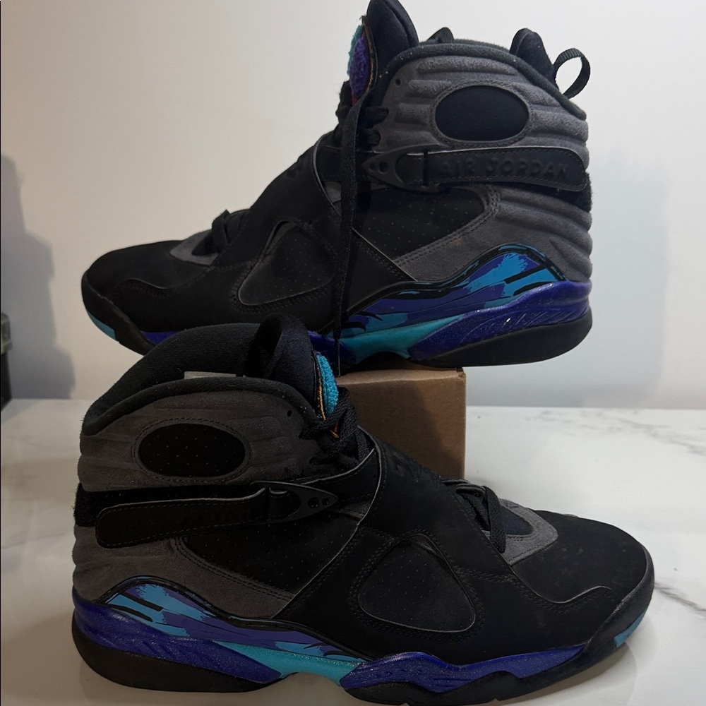 Jordan 8 Retro Aqua Concord Grape/Black 2015 305381-025 Size US 10 - Picture 5 of 8